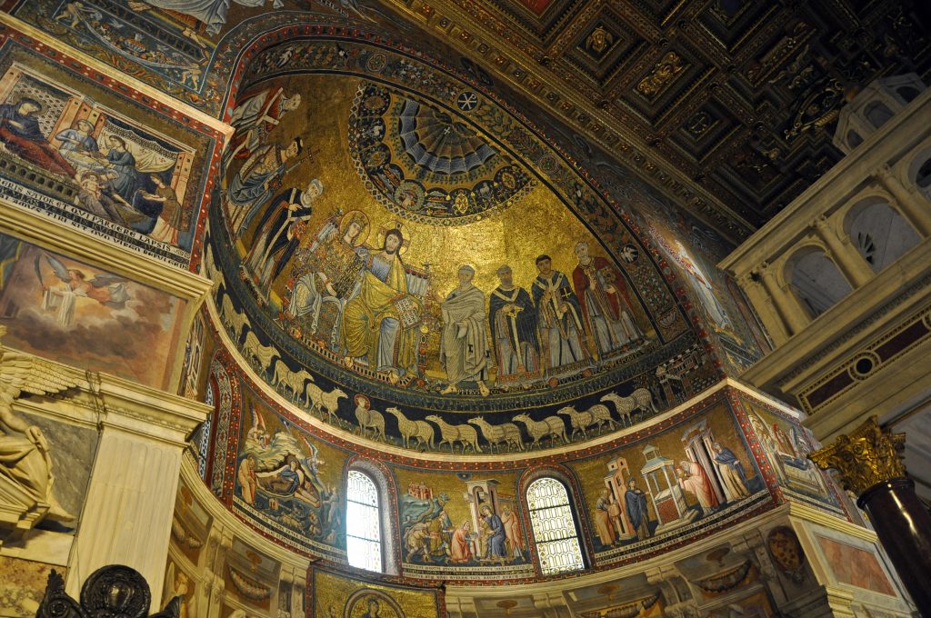 The Basilica of Santa Maria in Trastevere, one of my favorite churches in Rome