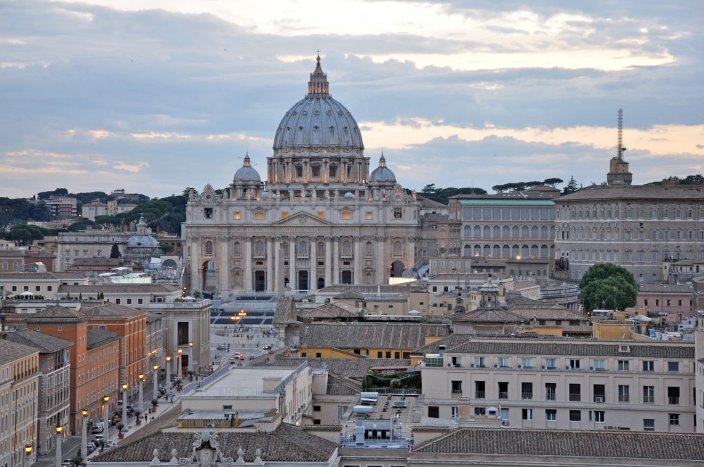 Prati neighborhood of Rome with St. Peter's Basilicaa