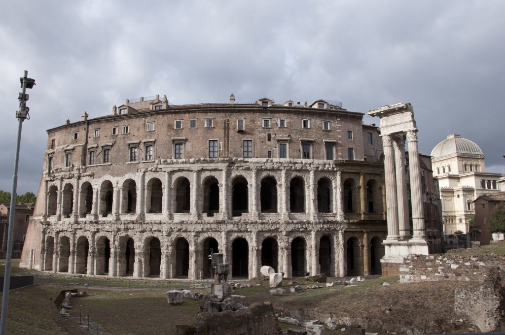 The theatre of Marcellus, one of the best sights to see in the Jewish Ghetto Rome