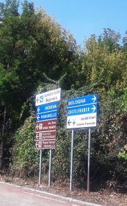 Signs on an Italian road