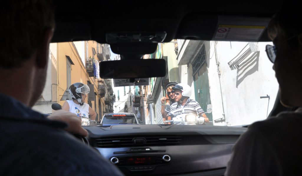 A road in Naples - driving in Italy tips